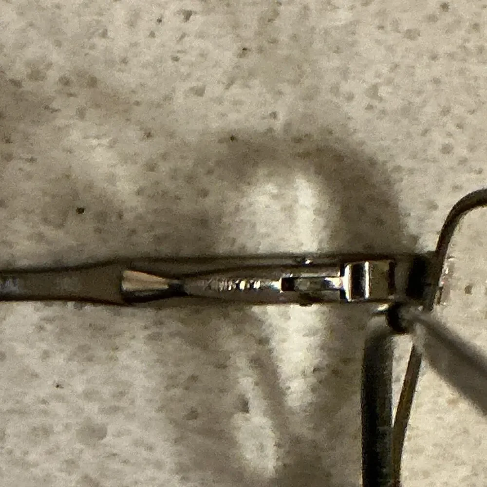 Luxottica SCOTT NATURAL Eyeglass Frames Silver Metal Rectangular Full Rim 53-18